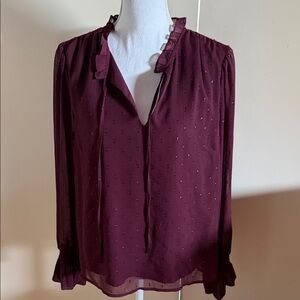 INC International Concepts Burgundy Blouse